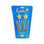 VELAS DECORATIVAS X8 DORADA (CJX24)