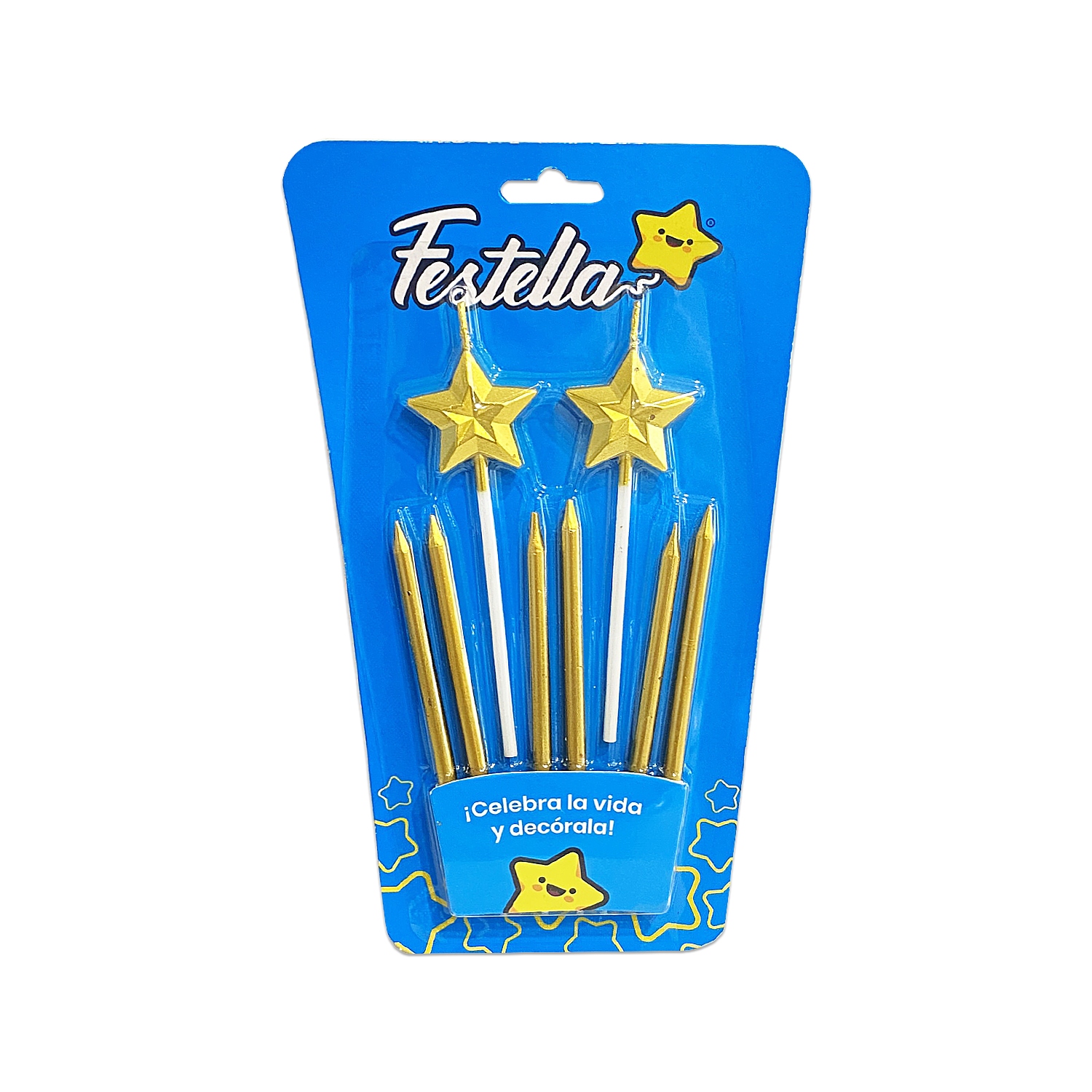 VELAS DECORATIVAS X8 DORADA (CJX24)