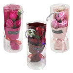 ADORNO ROSA X3