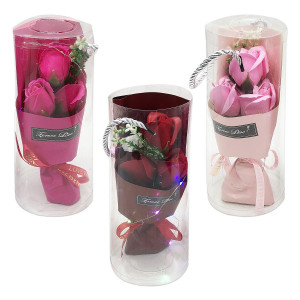 ADORNO ROSA X3