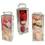 RAMO ROSAS CON OSO EN BLISTER: