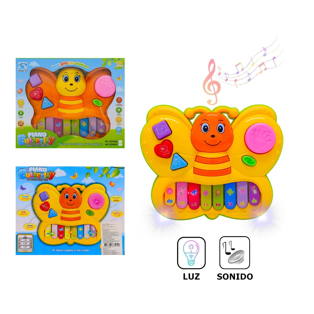PIANO ABEJA CON SONIDO EN CAJA SD9920
