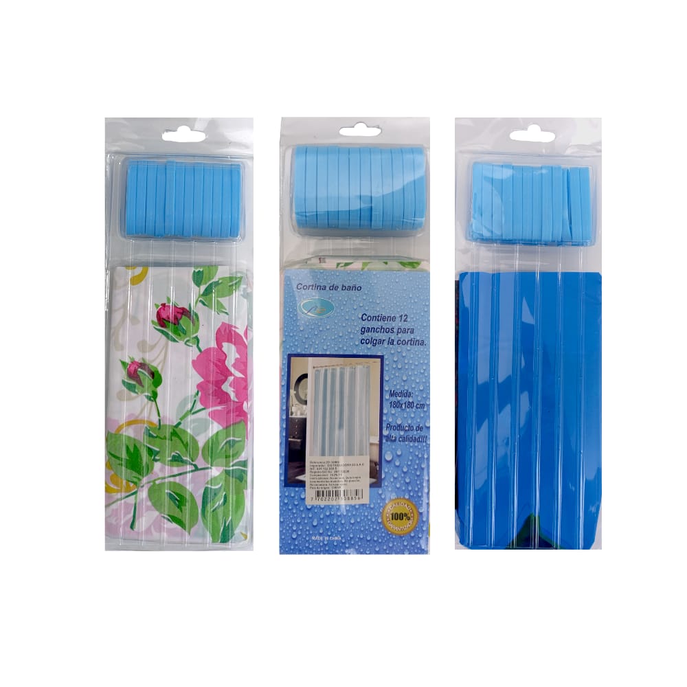 CORTINA DE BAÑO BLISTER 2D-10885