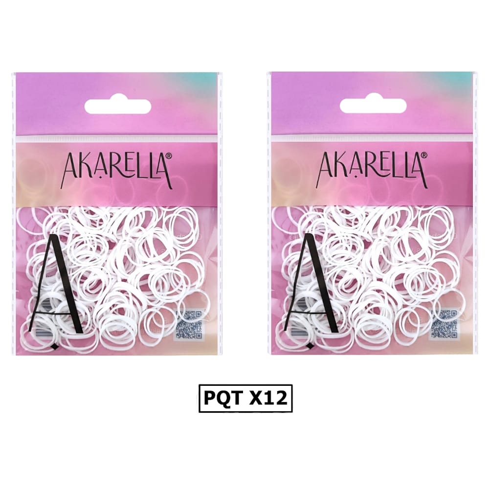 CAUCHO PELUQUERO BLANCO AKARELLA 38848 (X12)