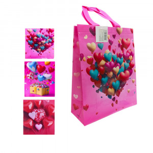 BOLSA DE REGALO ESTAMPADA CORAZON DK-2399-6 (PQTX12)