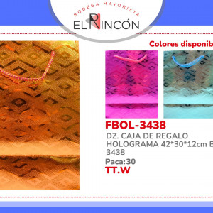 DZ. CAJA DE REGALO HOLOGRAMA 42*30*12cm BMR-3438