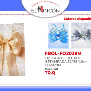 DZ. CAJA DE REGALO ESTAMPADA 32*26*10cm FD2029M