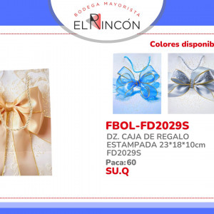 DZ. CAJA DE REGALO ESTAMPADA 23*18*10cm FD2029S