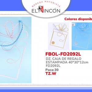 DZ. CAJA DE REGALO ESTAMPADA 40*30*12cm FD2092L