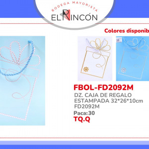 DZ. CAJA DE REGALO ESTAMPADA 32*26*10cm FD2092M