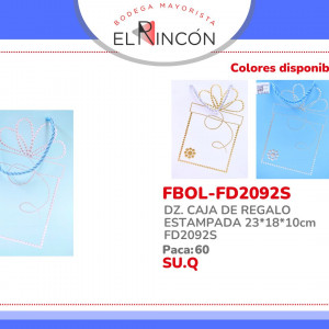 DZ. CAJA DE REGALO ESTAMPADA 23*18*10cm FD2092S