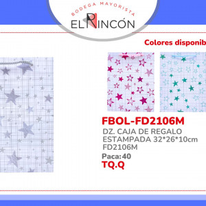 DZ. CAJA DE REGALO ESTAMPADA 32*26*10cm FD2106M
