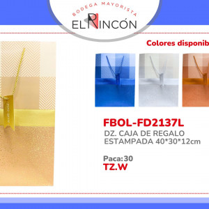 DZ. CAJA DE REGALO ESTAMPADA 40*30*12cm FD2137L