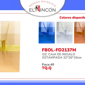 DZ. CAJA DE REGALO ESTAMPADA 32*26*10cm FD2137M