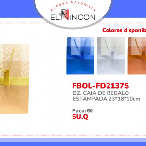 DZ. CAJA DE REGALO ESTAMPADA 23*18*10cm FD2137S