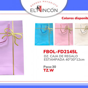 DZ. CAJA DE REGALO ESTAMPADA 40*30*12cm FD2145L