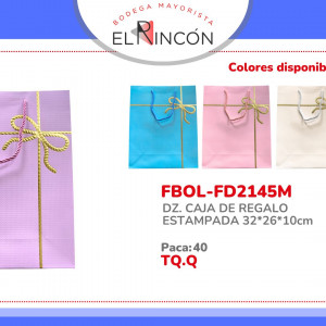 DZ. CAJA DE REGALO ESTAMPADA 32*26*10cm FD2145M