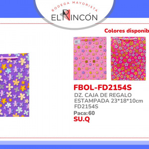 DZ. CAJA DE REGALO ESTAMPADA 23*18*10cm FD2154S