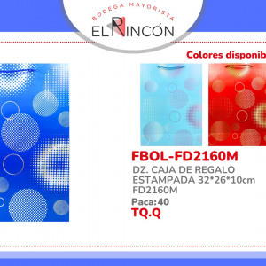 DZ. CAJA DE REGALO ESTAMPADA 32*26*10cm FD2160M