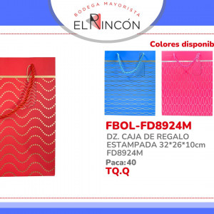 DZ. CAJA DE REGALO ESTAMPADA 32*26*10cm FD8924M