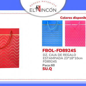 DZ. CAJA DE REGALO ESTAMPADA 23*18*10cm FD8924S