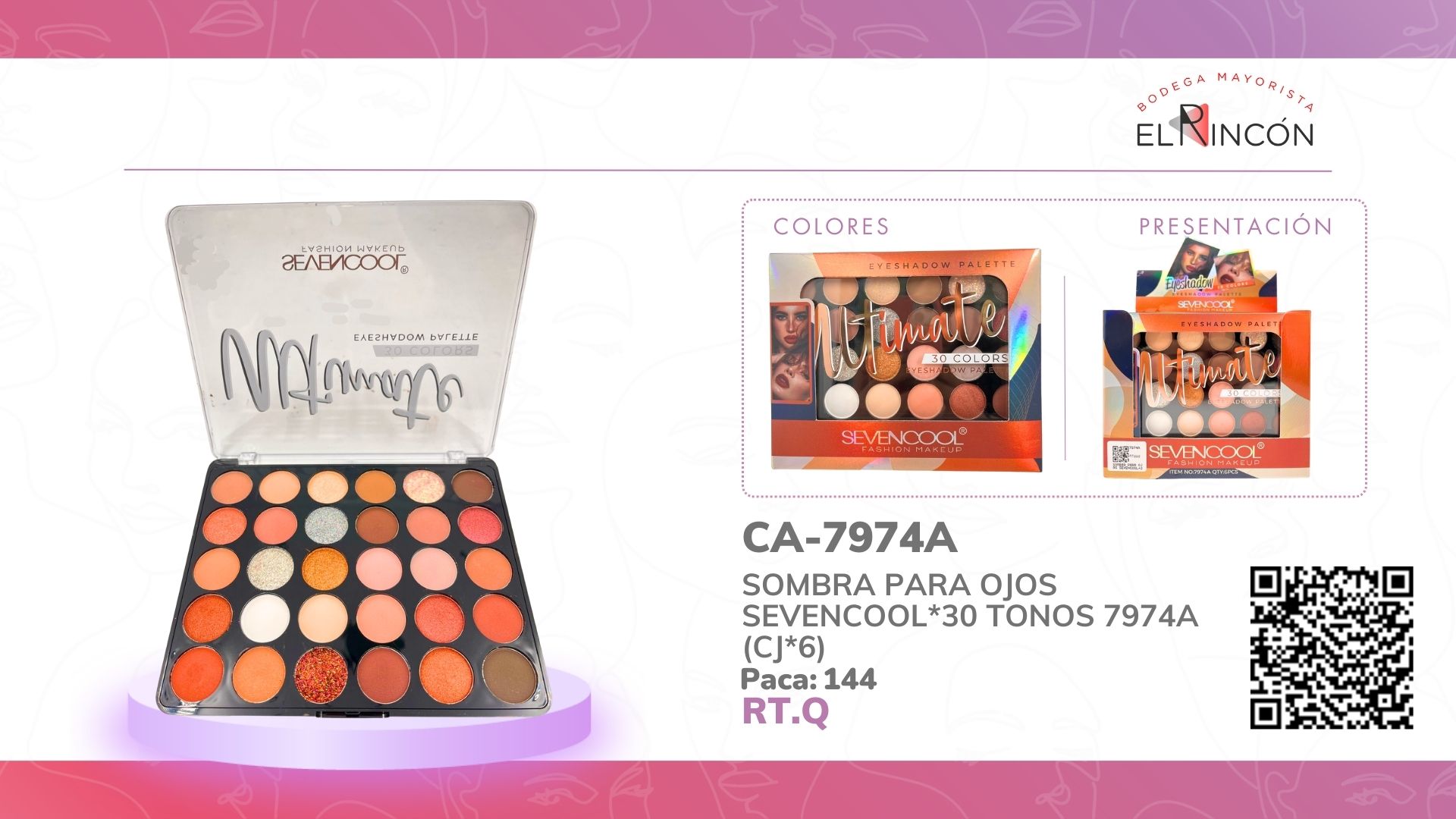 SOMBRA PARA OJOS SEVENCOOL*30 TONOS 7974A (CJ*6)