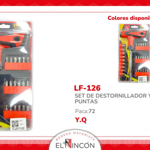 SET DE DESTORNILLADOR Y PUNTAS 126