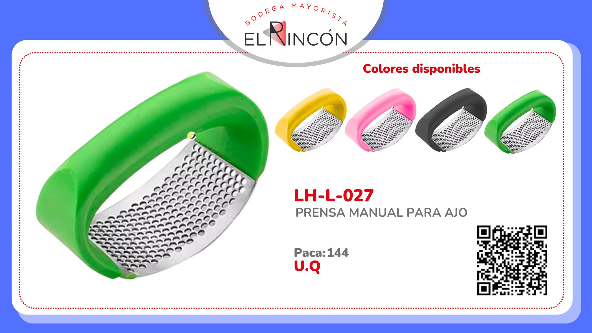 PRENSA MANUAL PARA AJO L-027