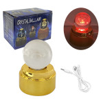 ESFERA DE CRISTAL CON LUZ MULTICOLOR 6CM