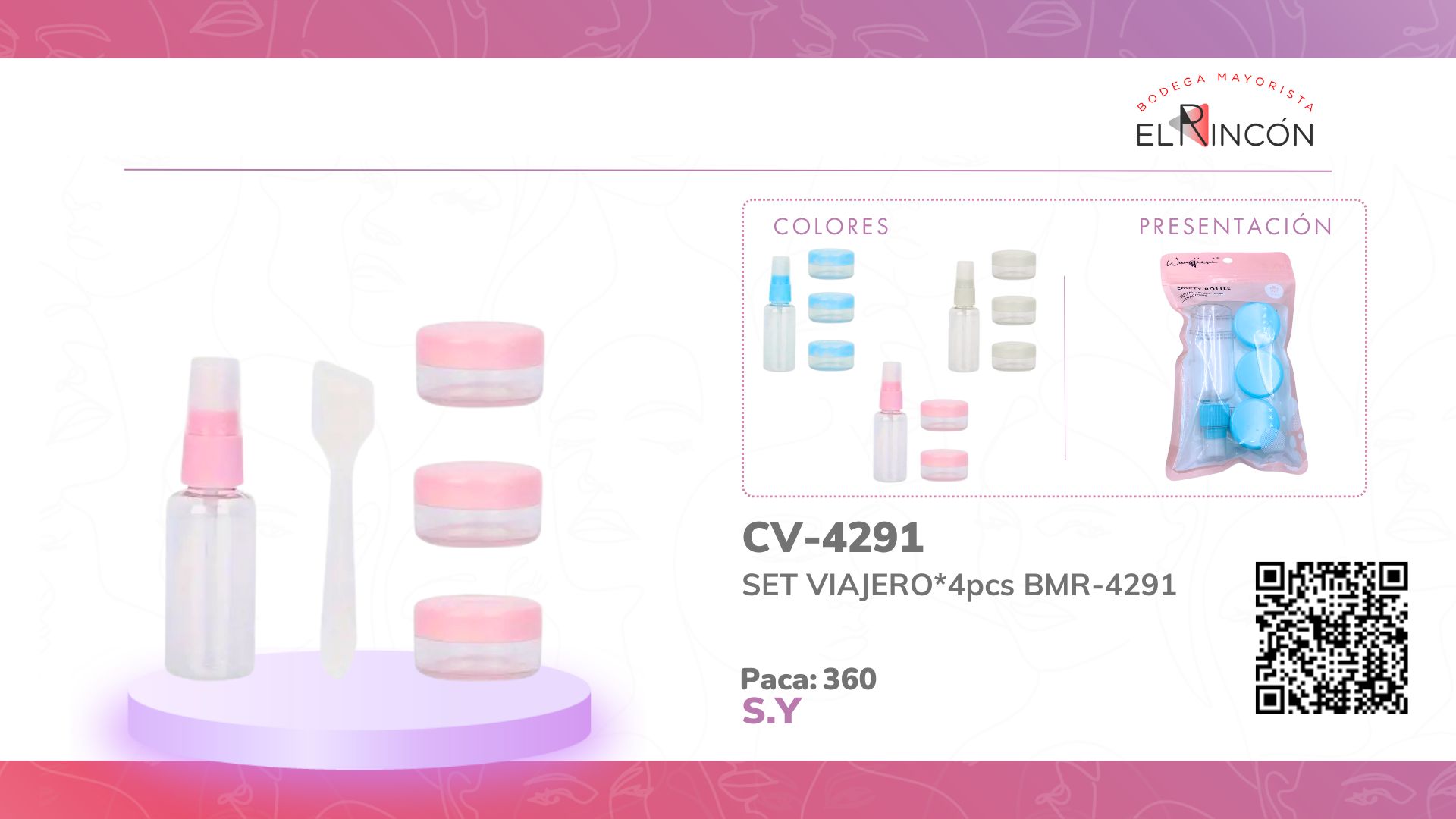 SET VIAJERO*4pcs BMR-4291