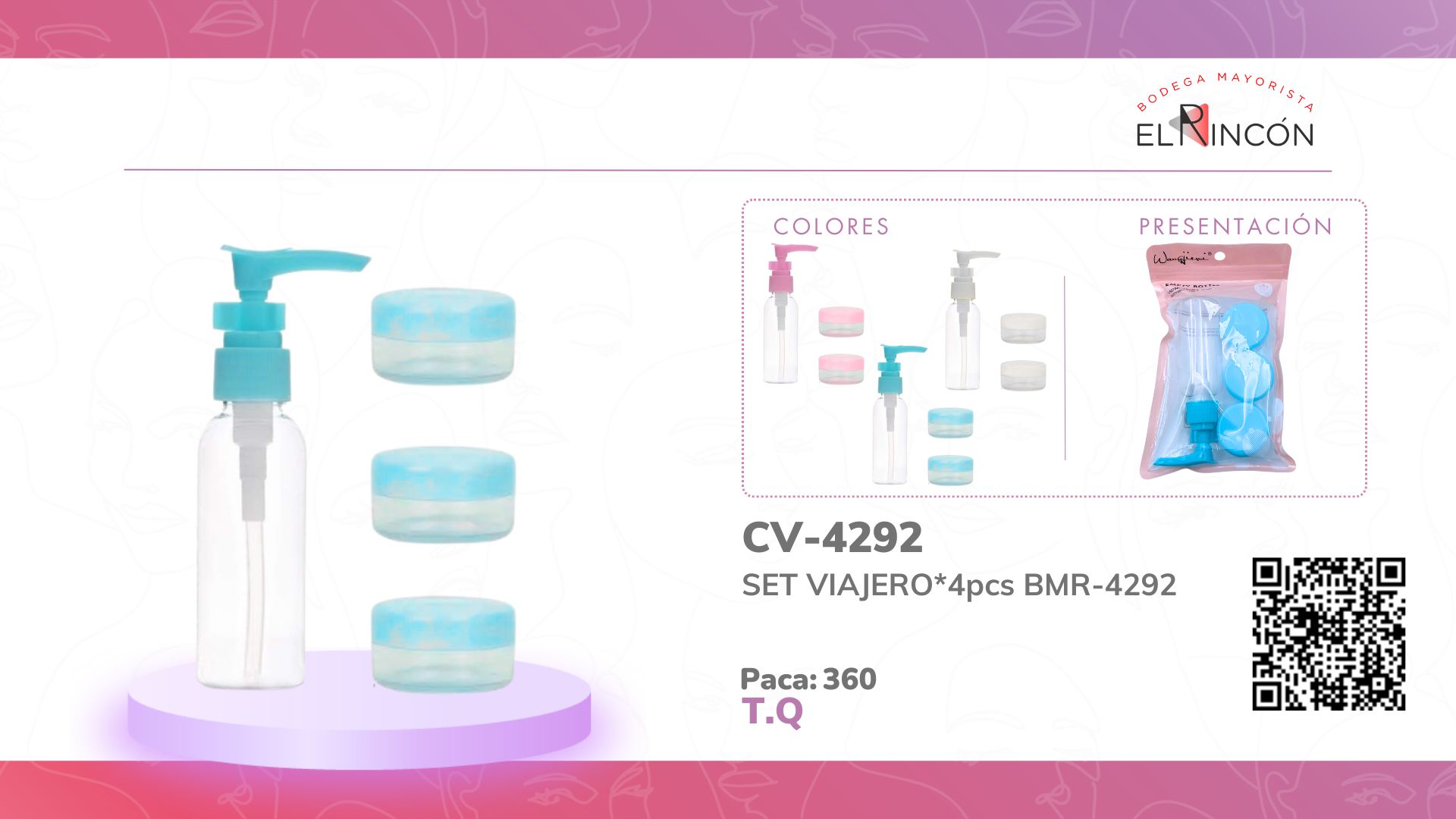 SET VIAJERO*4pcs BMR-4292