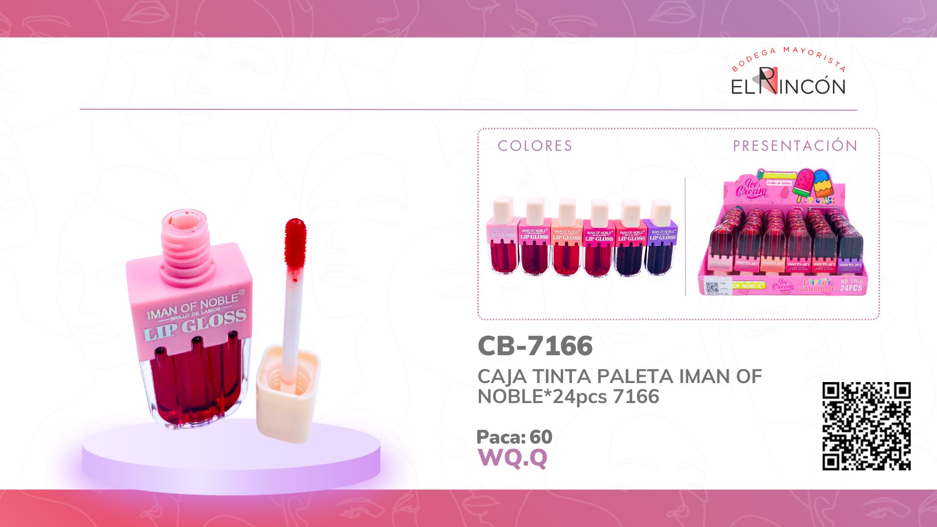 CAJA TINTA PALETA IMAN OF NOBLE*24pcs 7166