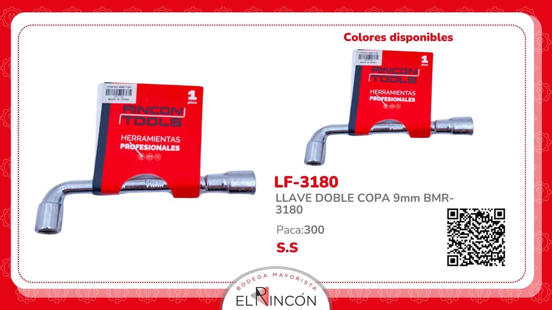 LLAVE DOBLE COPA 9mm BMR-3180