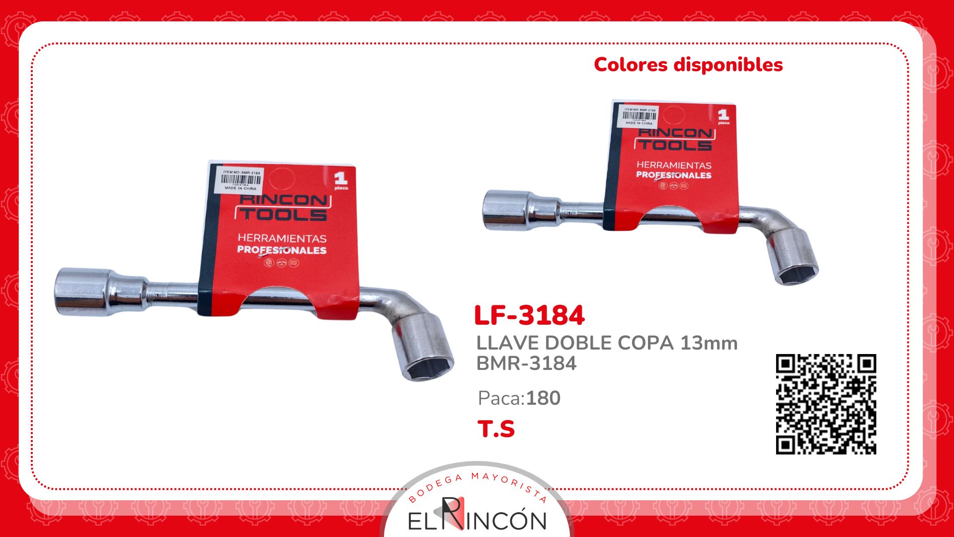 LLAVE DOBLE COPA 13mm BMR-3184
