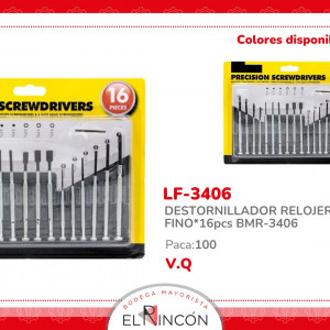DESTORNILLADOR RELOJERO FINO*16pcs BMR-3406