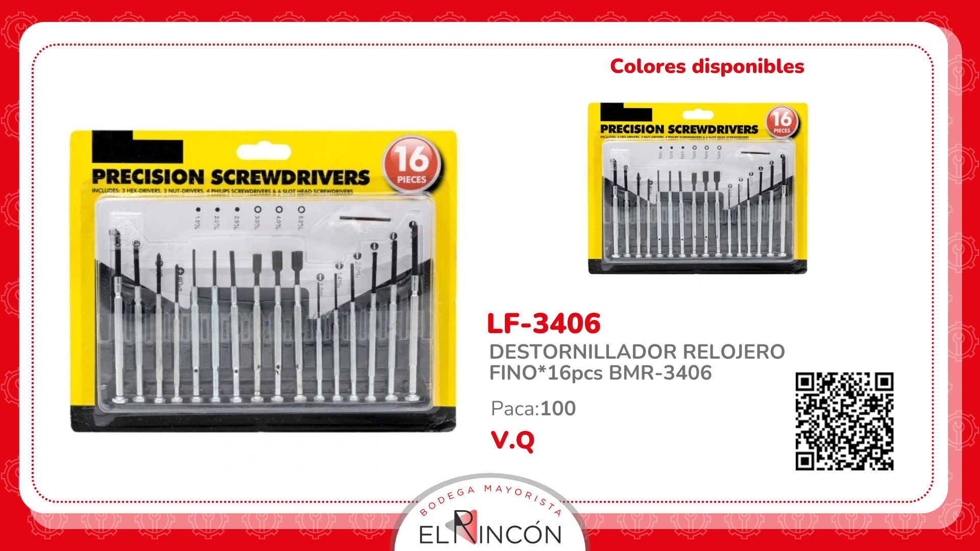 DESTORNILLADOR RELOJERO FINO*16pcs BMR-3406