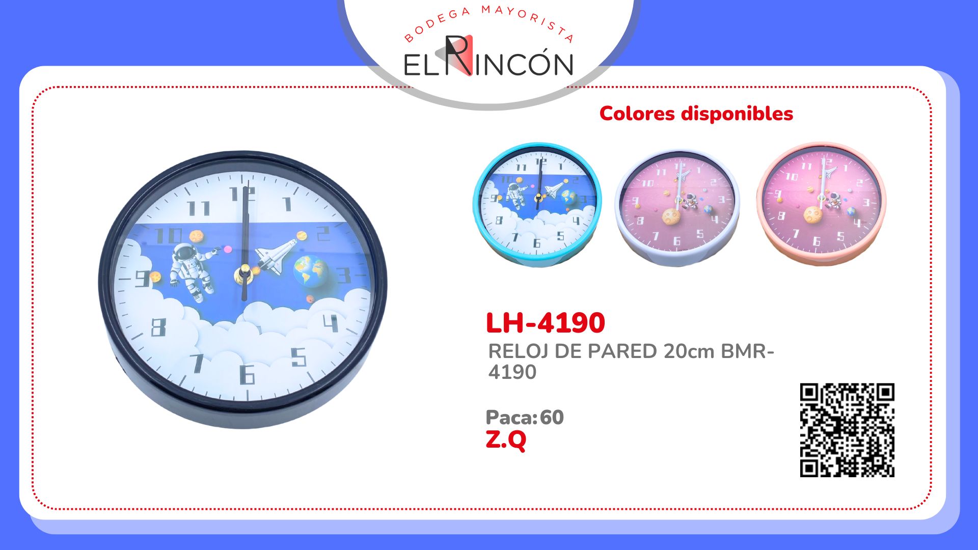 RELOJ DE PARED 20cm BMR-4190