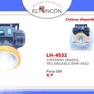 LINTERNA MINERA RECARGABLE BMR-4532