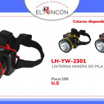 LINTERNA MINERA DE PILA YW-2301