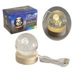 ESFERA DE CRISTAL CON LUZ CALIDA 6CM