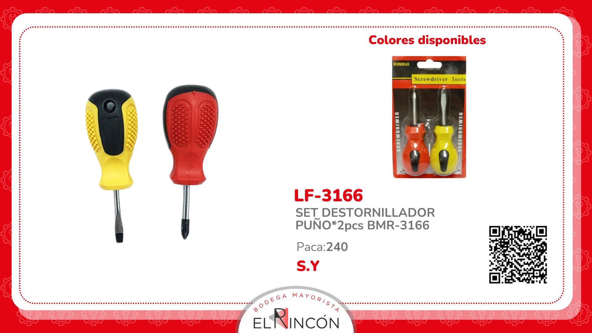 SET DESTORNILLADOR PUÑO*2pcs BMR-3166