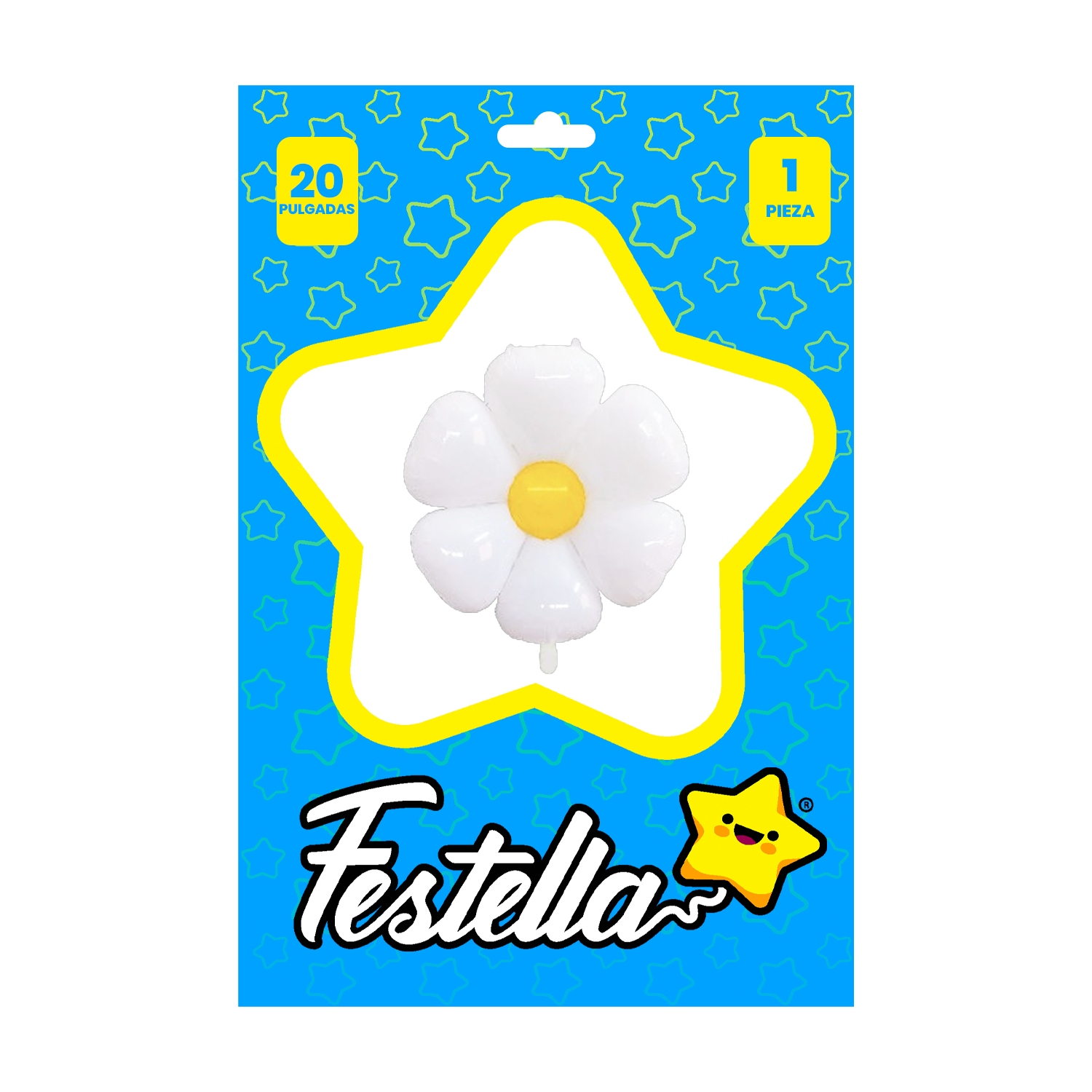 GLOBO FLOR BLANCO 20" (PQTX25)