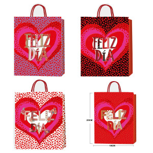 BOLSA REGALO FELIZ DIA 18*23*8CM (PQTX12)