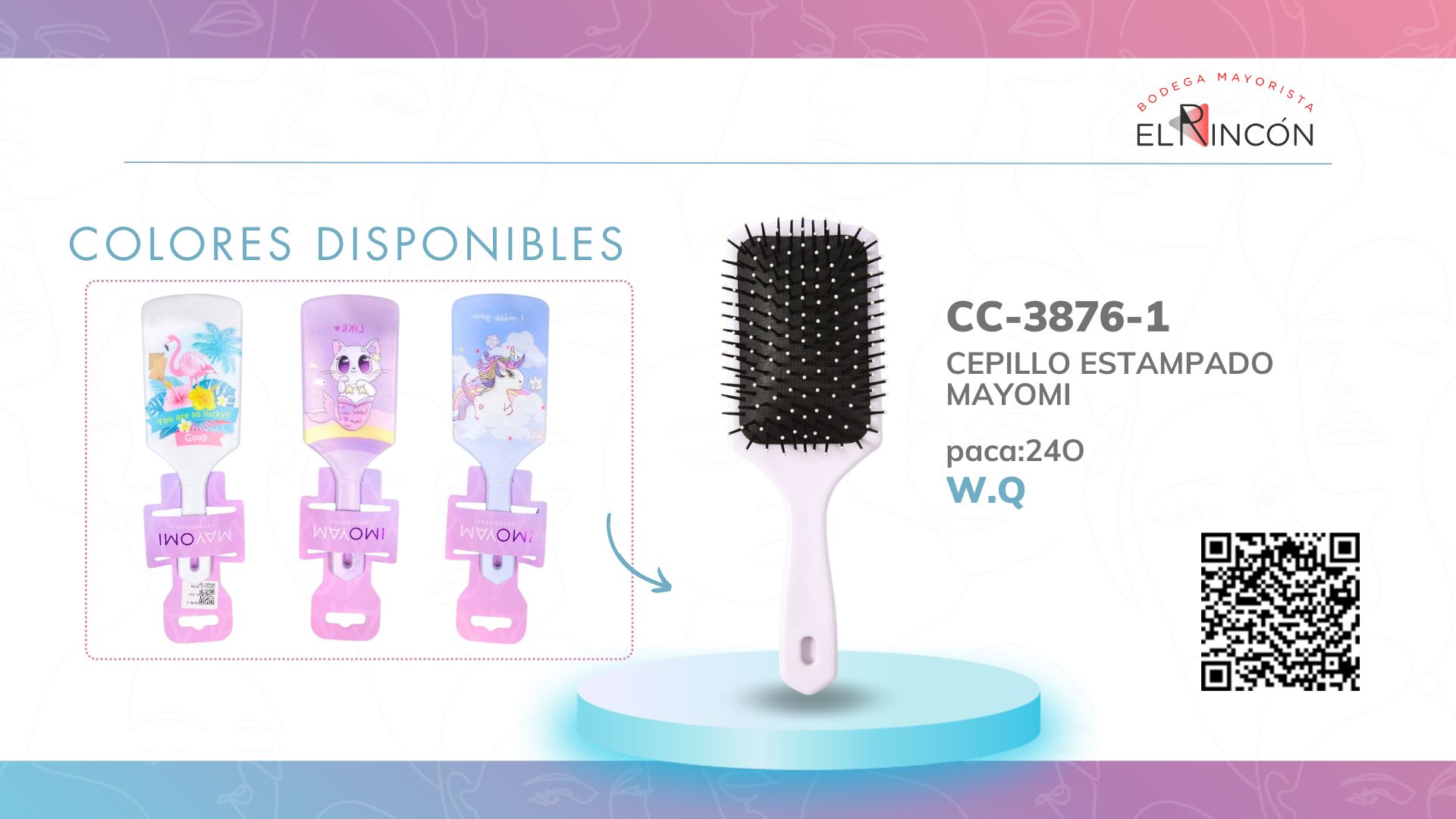 CEPILLO ESTAMPADO MAYOMI BMR-3876-1