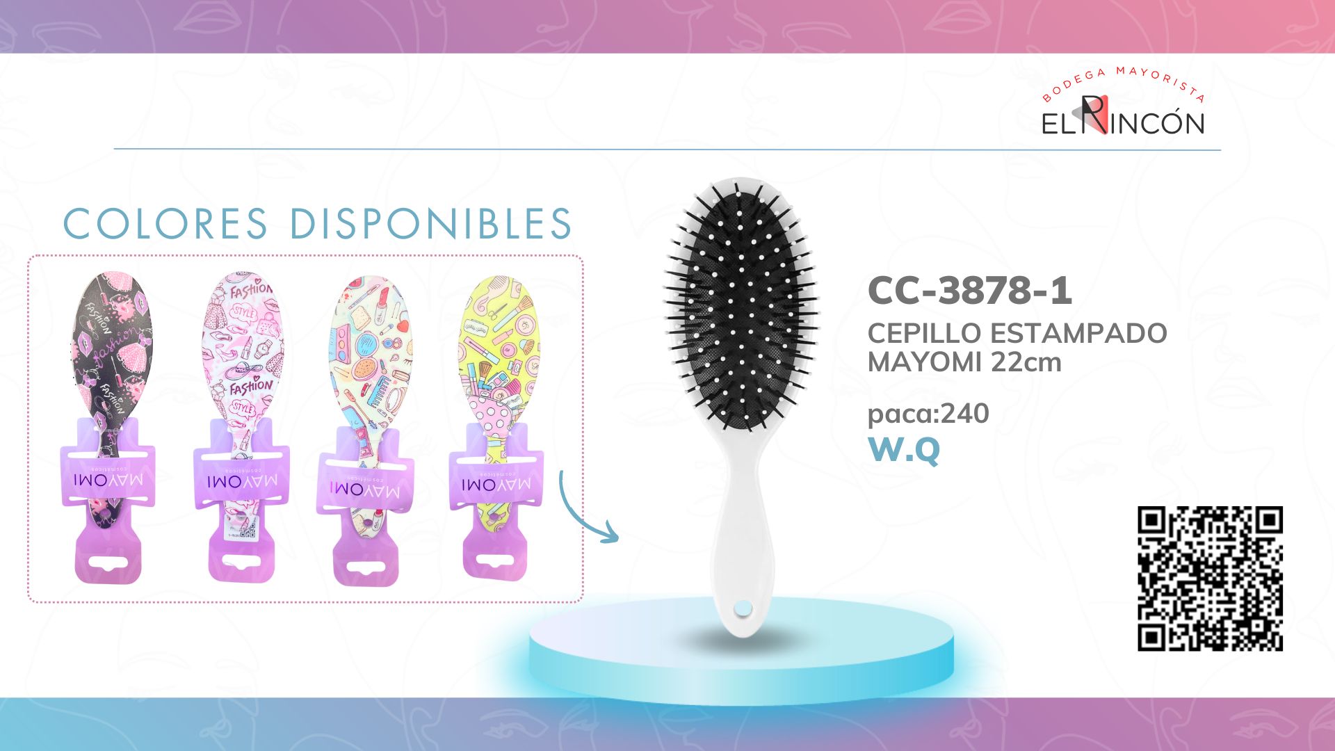 CEPILLO ESTAMPADO MAYOMI BMR-3878-1