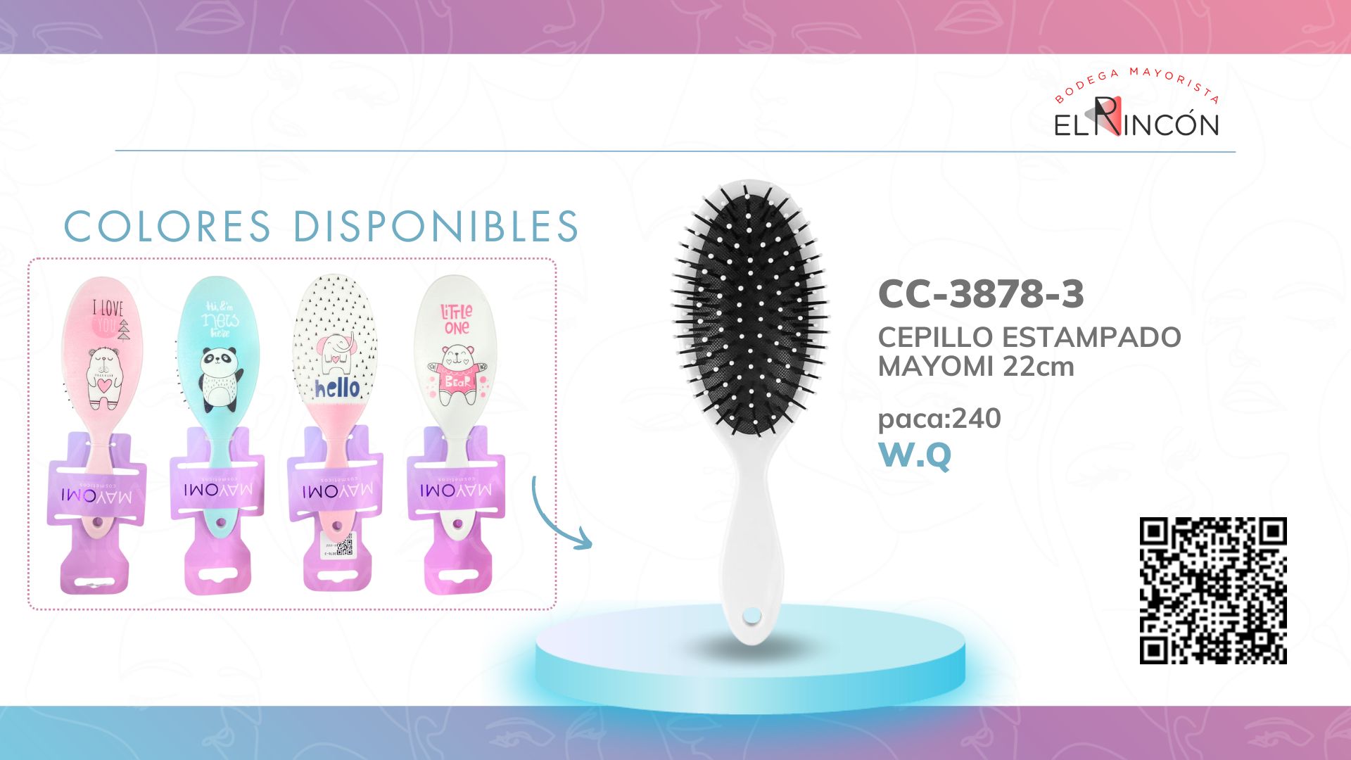 CEPILLO ESTAMPADO MAYOMI BMR-3878-3
