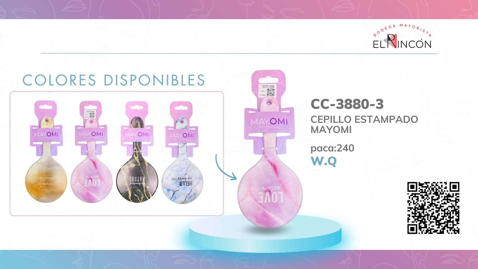 CEPILLO ESTAMPADO MAYOMI BMR-3880-3