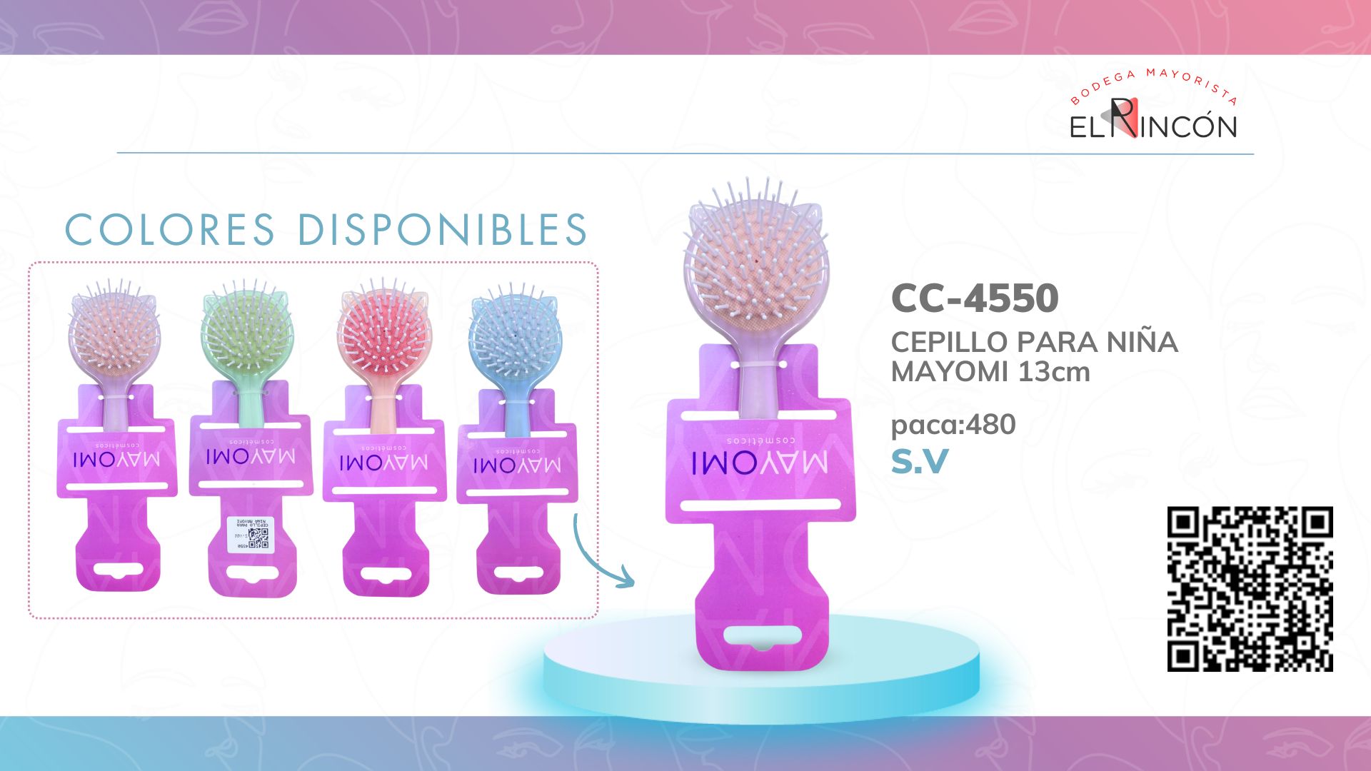 CEPILLO PARA NIÑA MAYOMI BMR-4550