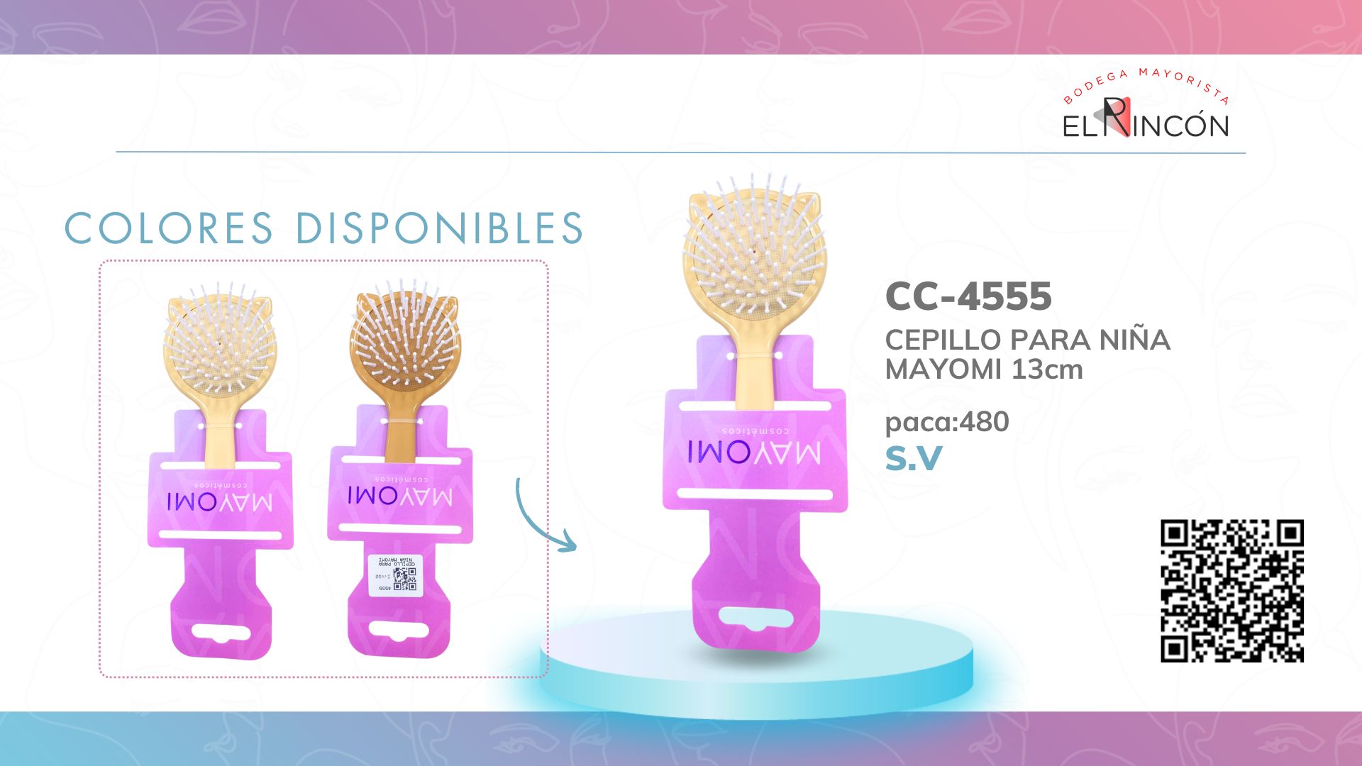 CEPILLO PARA NIÑA MAYOMI BMR-4555
