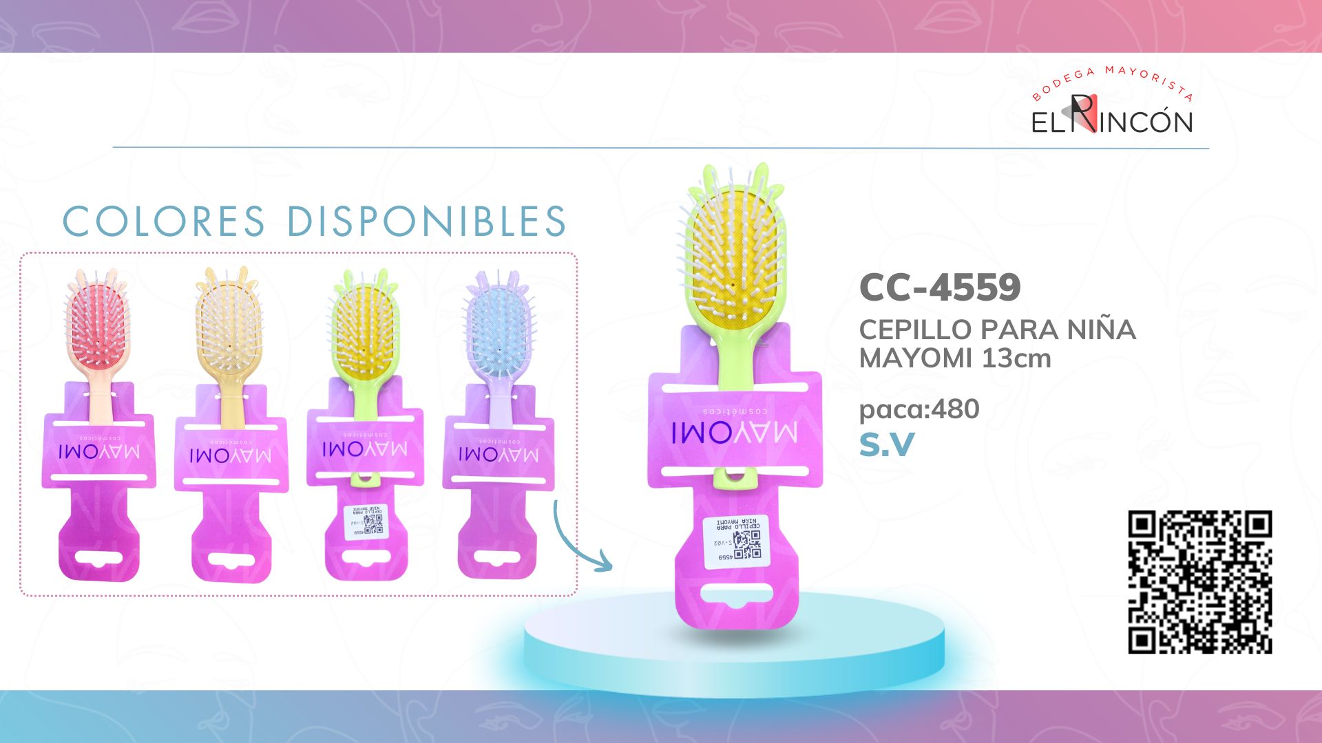 CEPILLO PARA NIÑA MAYOMI BMR-4559